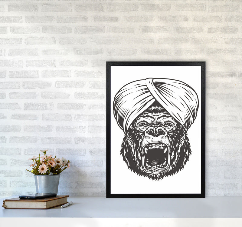 Wise Gorilla Art Print by Jason Stanley A2 White Frame