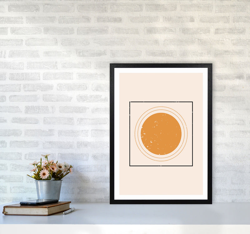 Abstract Sun Art Print by Jason Stanley A2 White Frame