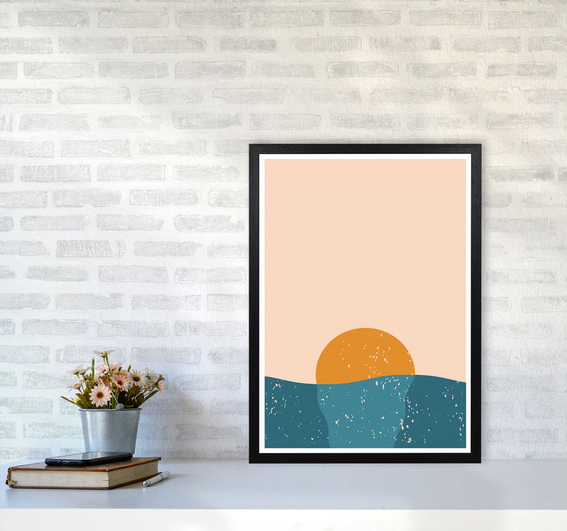 Melty Sunset Art Print by Jason Stanley A2 White Frame