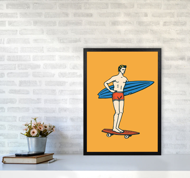 Gone Surfin' Art Print by Jason Stanley A2 White Frame