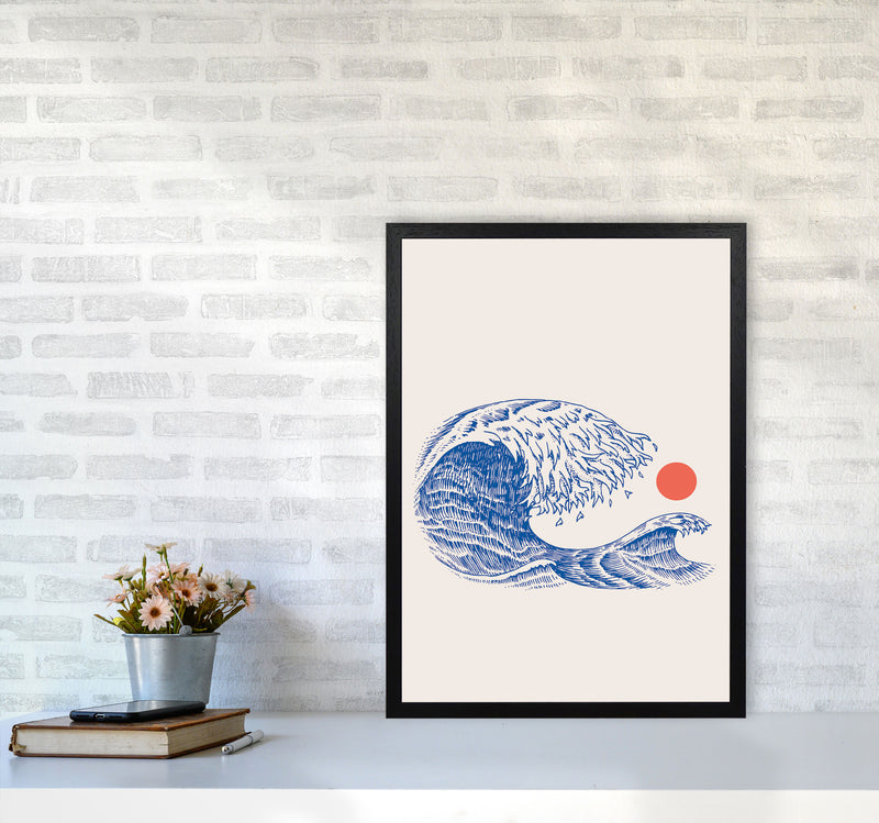 The Wave II Art Print by Jason Stanley A2 White Frame