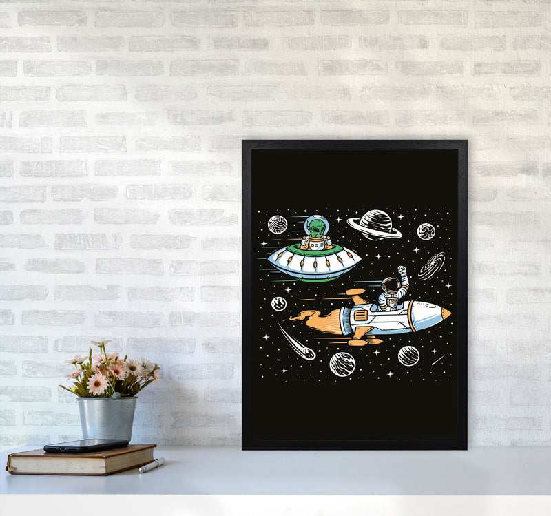Space Rage Art Print by Jason Stanley A2 White Frame