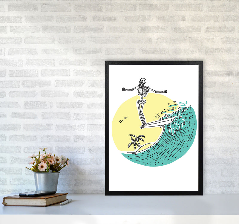 Hang 10 Zen Art Print by Jason Stanley A2 White Frame