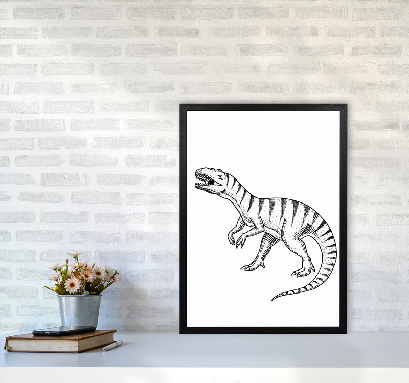 Dinosaur Art Print by Jason Stanley A2 White Frame