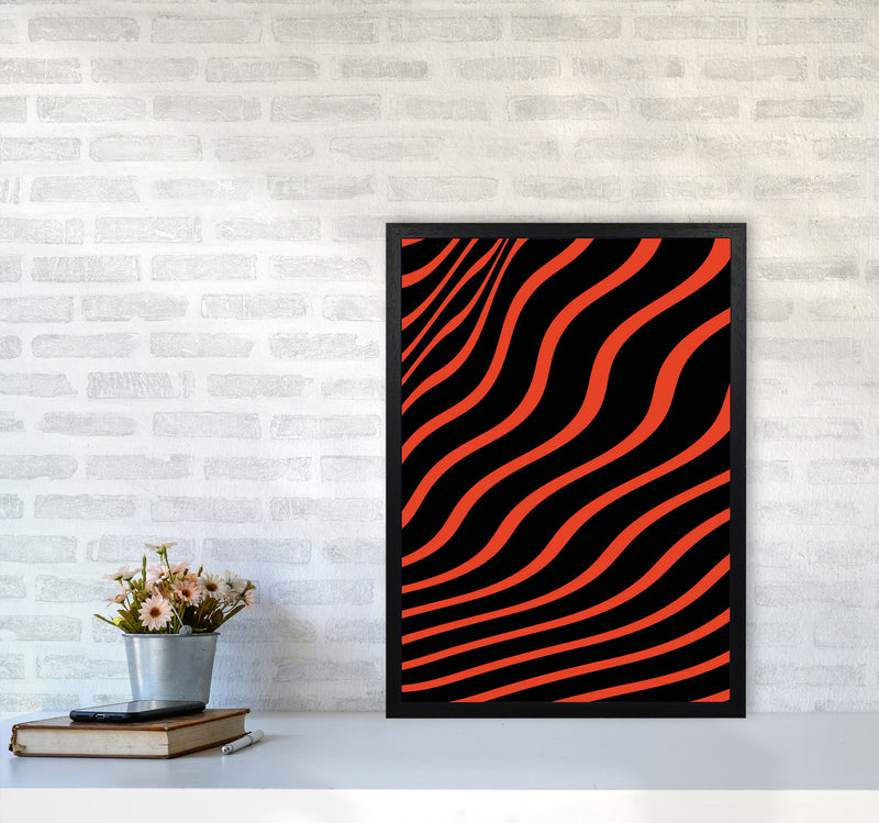 Red Vibes Art Print by Jason Stanley A2 White Frame