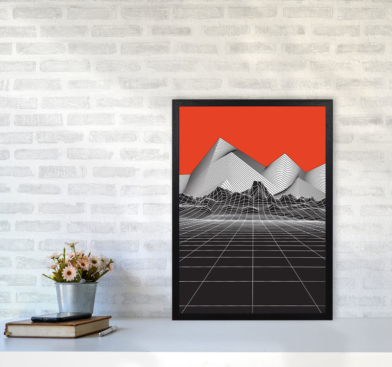 Big Red Art Print by Jason Stanley A2 White Frame