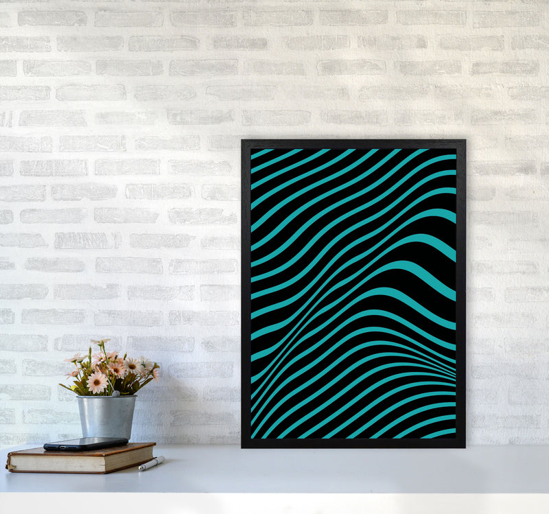 Blue Vibes Art Print by Jason Stanley A2 White Frame