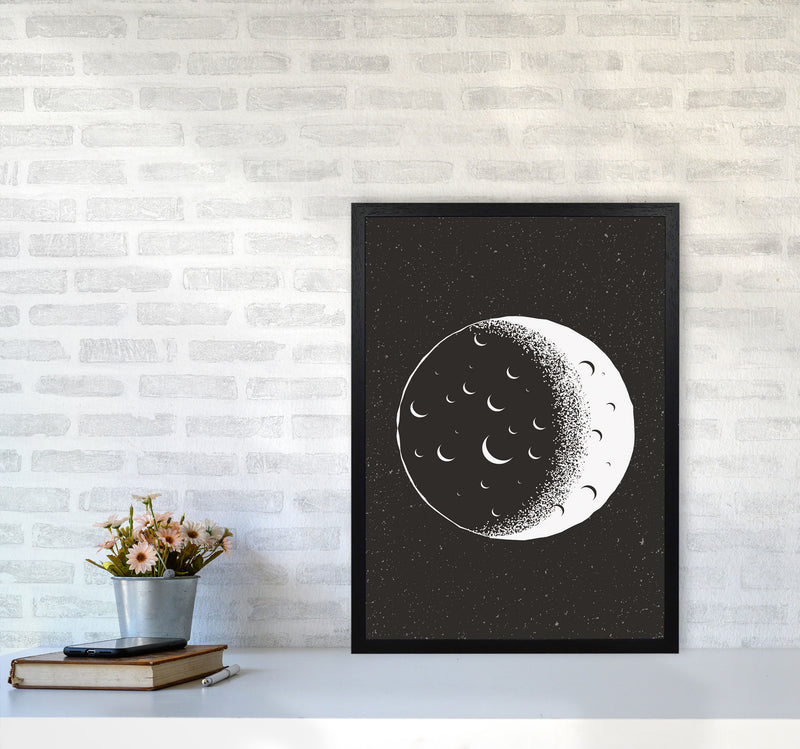 Moon Vibes Art Print by Jason Stanley A2 White Frame