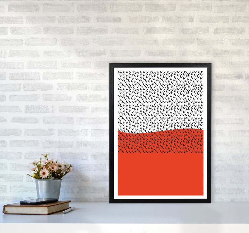 Red Vibe Art Print by Jason Stanley A2 White Frame