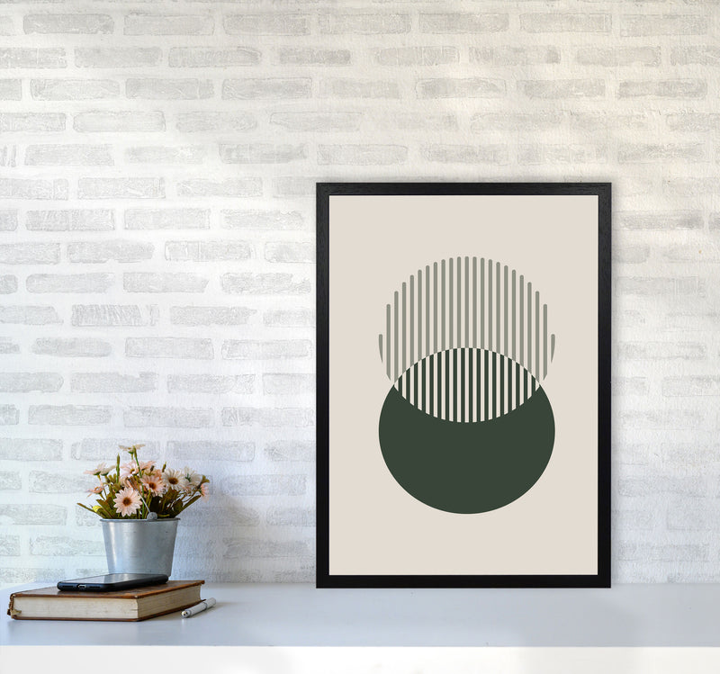Minimal Abstract Circles III Art Print by Jason Stanley A2 White Frame