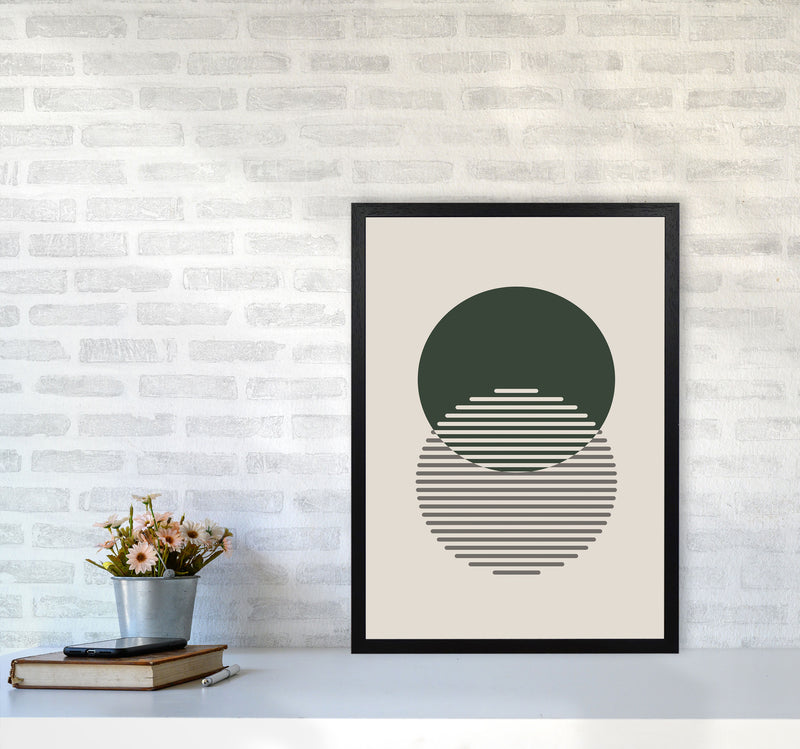 Minimal Abstract Circles II Art Print by Jason Stanley A2 White Frame