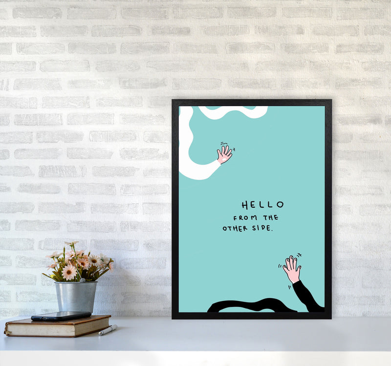Hello From The Other Side Art Print by Jason Stanley A2 White Frame