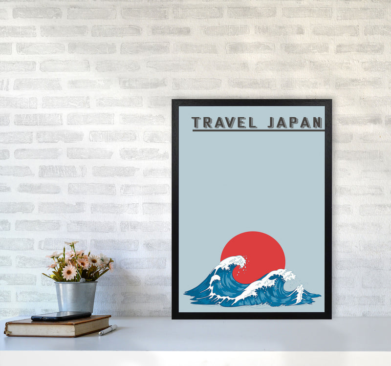 Japanese Waves Art Print by Jason Stanley A2 White Frame