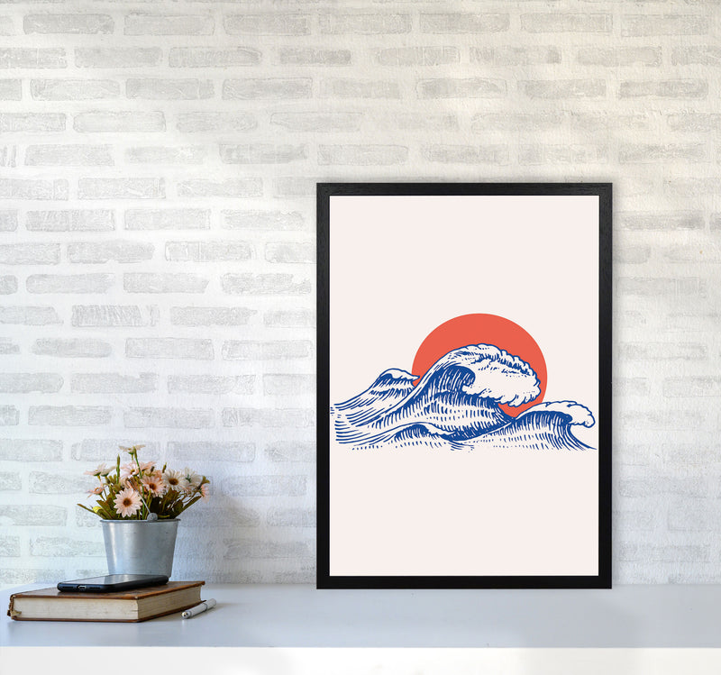 Chill Waves Art Print by Jason Stanley A2 White Frame