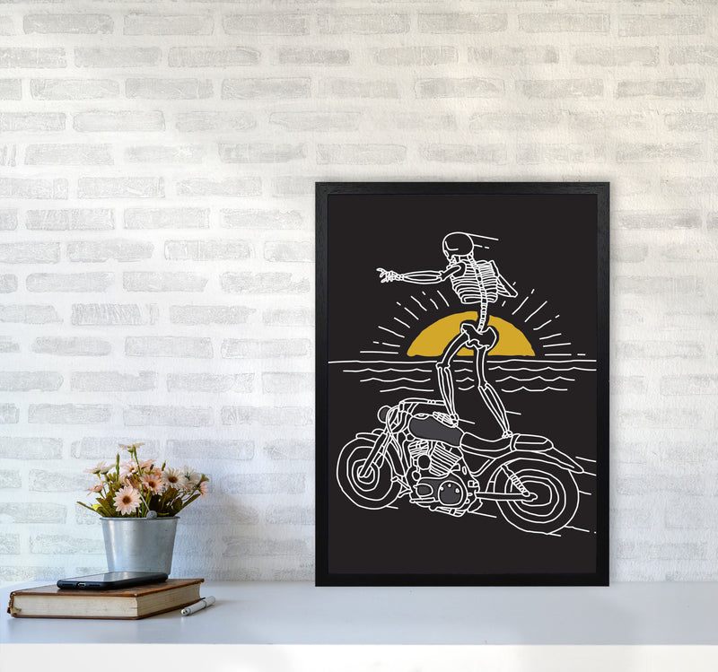 Freedom Rider Art Print by Jason Stanley A2 White Frame