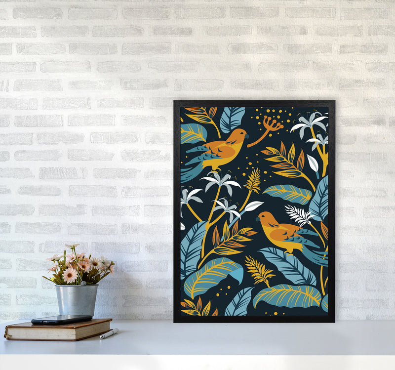Birds And Plants Art Print by Jason Stanley A2 White Frame