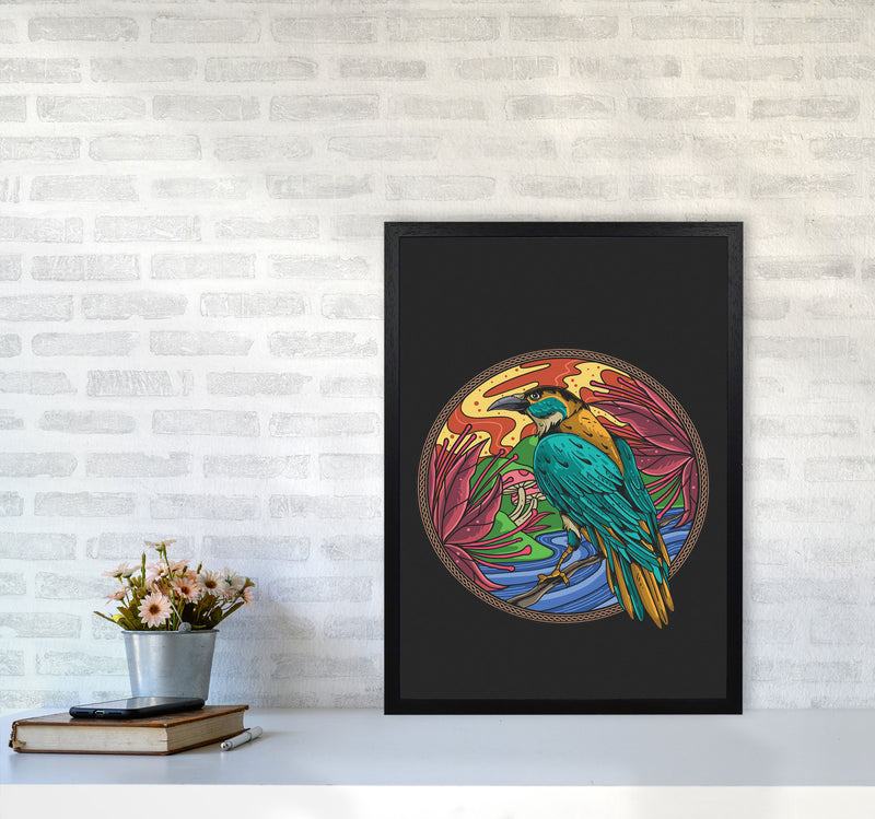 The Wise Crow Art Print by Jason Stanley A2 White Frame