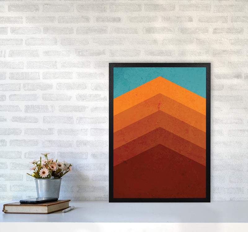 Abstract Mountain Sunrise II Art Print by Jason Stanley A2 White Frame
