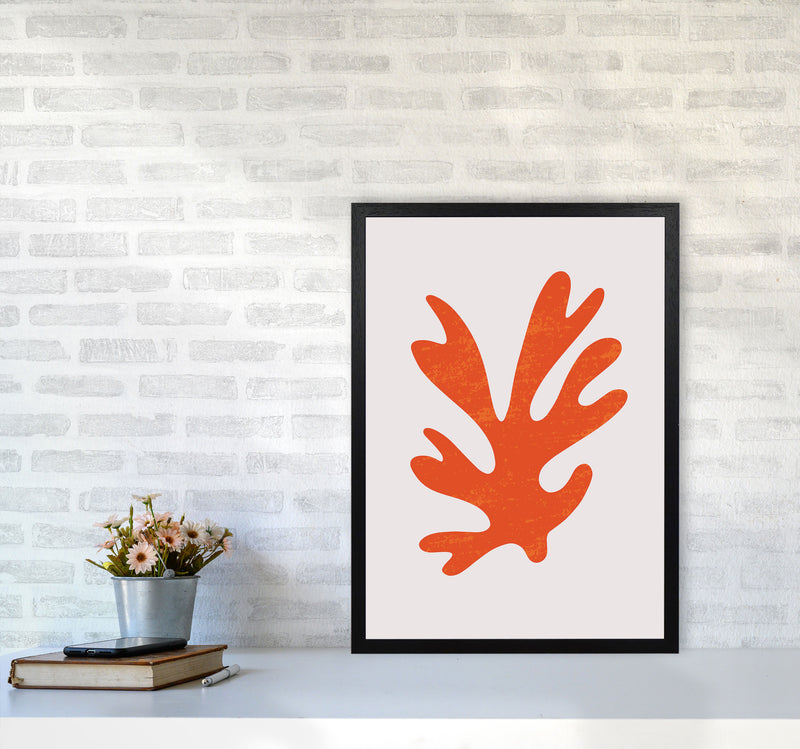 Abstract Red Algae Art Print by Jason Stanley A2 White Frame