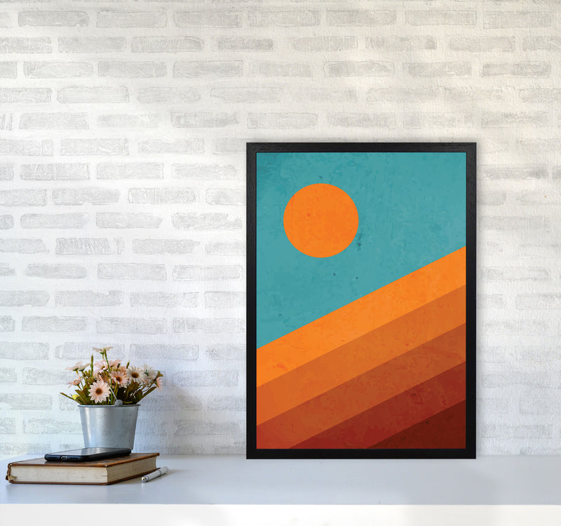 Abstract Mountain Sunrise I Art Print by Jason Stanley A2 White Frame
