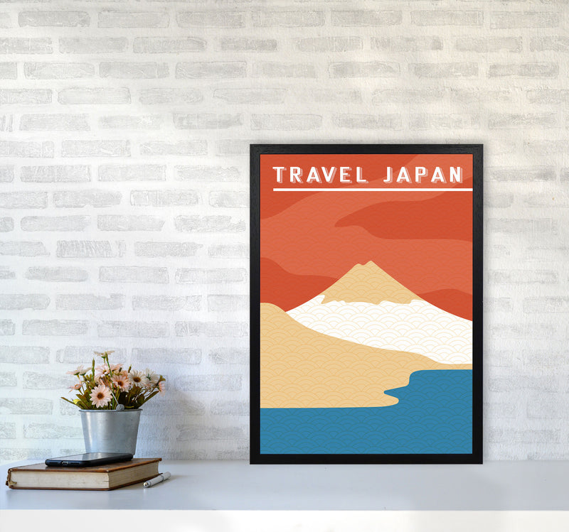 Traval Japan Minimilism II Art Print by Jason Stanley A2 White Frame