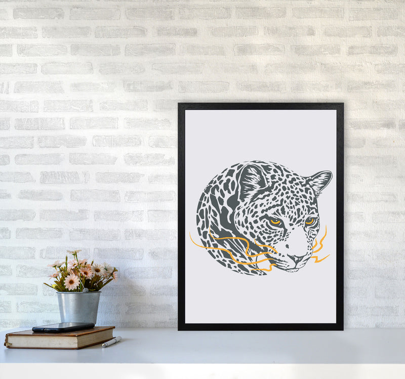 Wise Leopard Art Print by Jason Stanley A2 White Frame