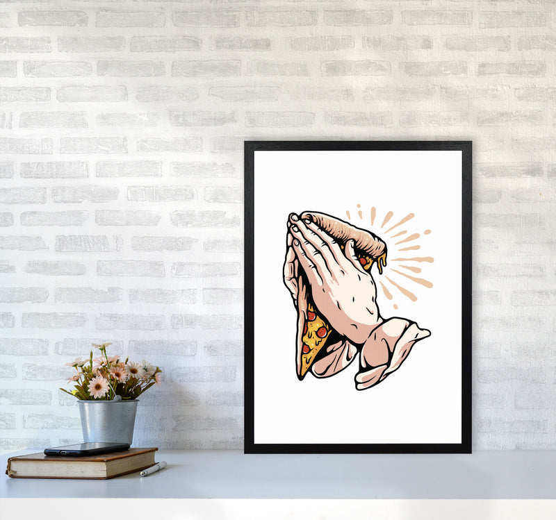 Pizza Is Life Art Print by Jason Stanley A2 White Frame