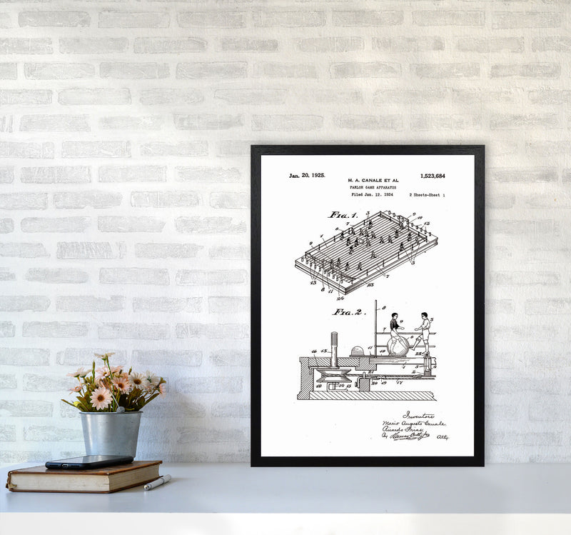 Vintage Foos Ball Table Patent Art Print by Jason Stanley A2 White Frame