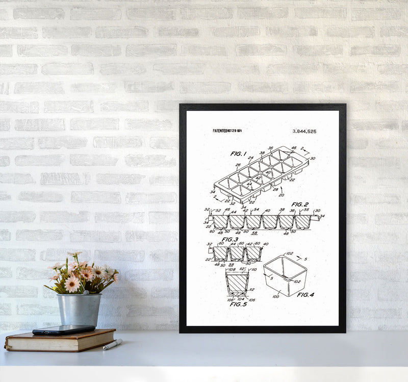 Ice Cube Tray Patent Art Print by Jason Stanley A2 White Frame