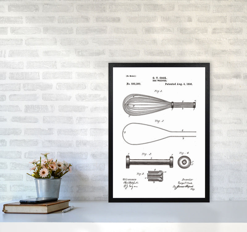 Egg Whipper Patent Art Print by Jason Stanley A2 White Frame