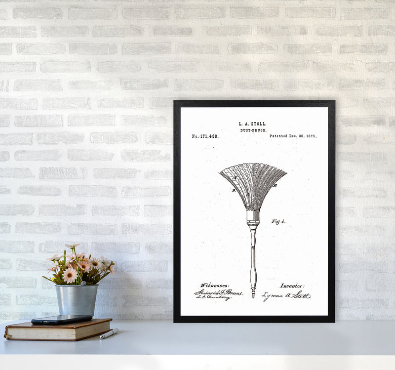 Dust Brush Patent Art Print by Jason Stanley A2 White Frame