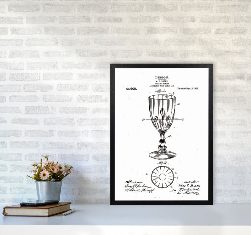 Goblet Patent Art Print by Jason Stanley A2 White Frame