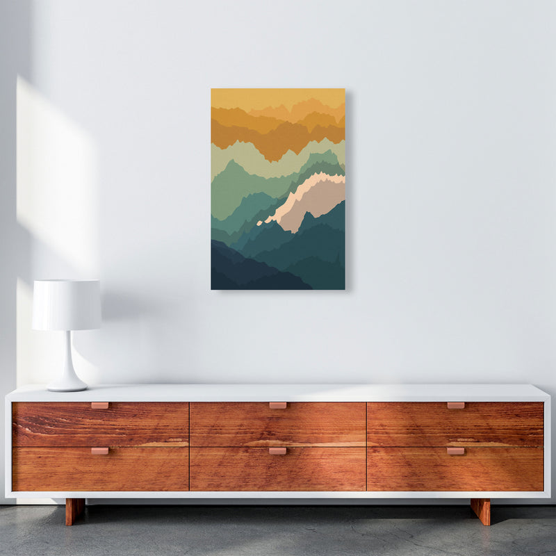 Japanese Mountain Topography Art Print by Jason Stanley A2 Canvas