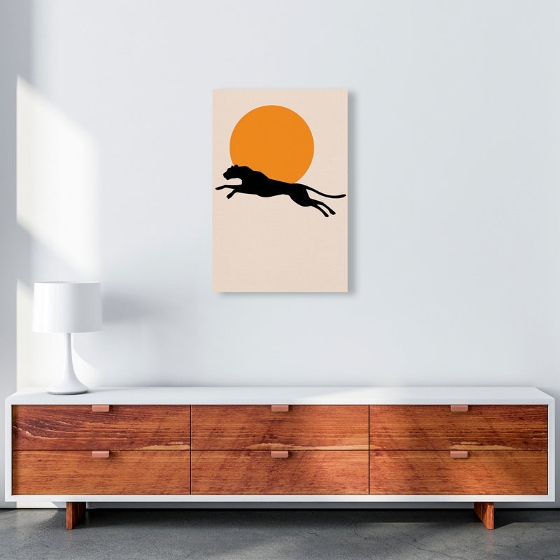 Leaping Leopard Sun Poster Art Print by Jason Stanley A2 Canvas