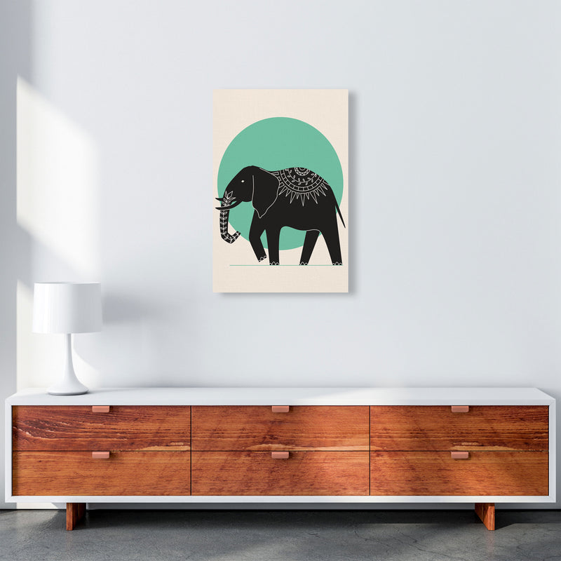 Elephant Green Moonlight Art Print by Jason Stanley A2 Canvas