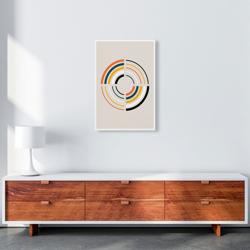 Retro Geometric Circle 2 Art Print by Jason Stanley A2 Canvas