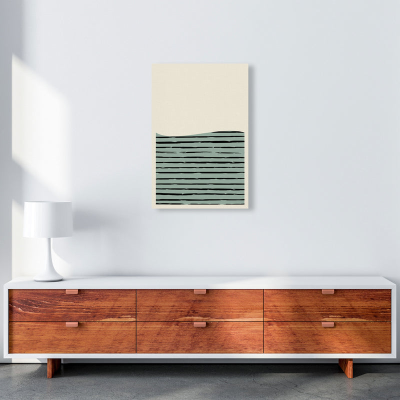 Green Minimal Midcentury Art Print by Jason Stanley A2 Canvas