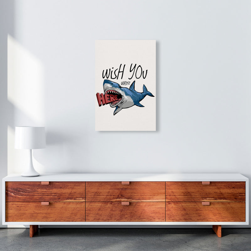 Wish You Were Here Shark Art Print by Jason Stanley A2 Canvas