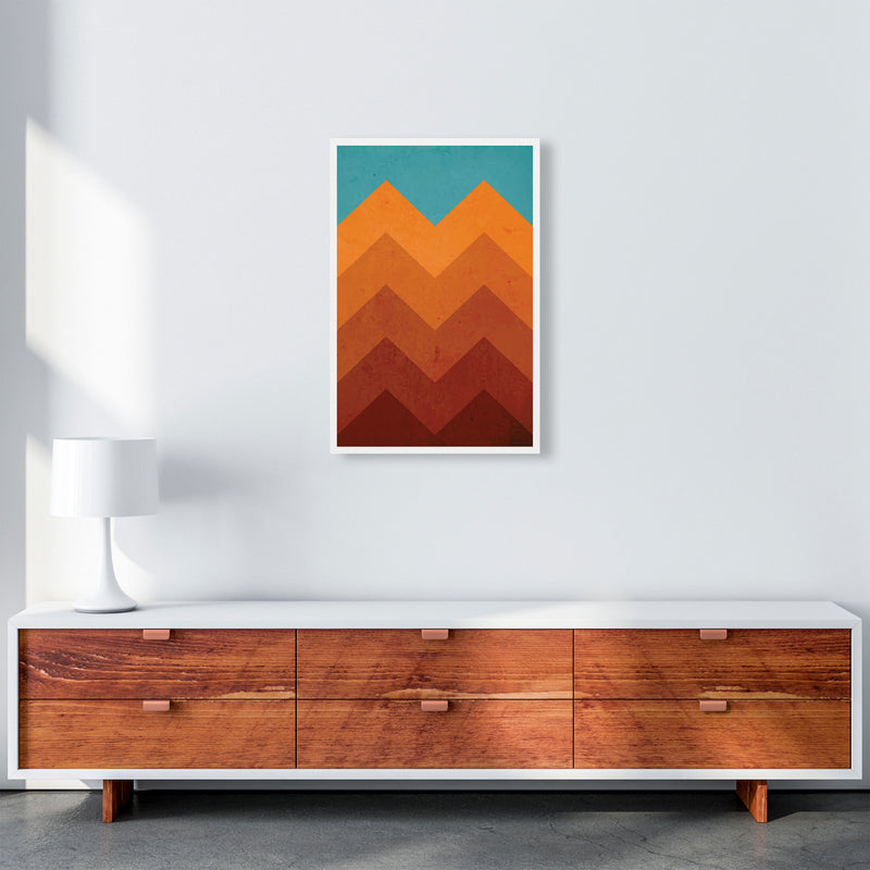 Abstract Orange Mountain Art Print by Jason Stanley A2 Canvas