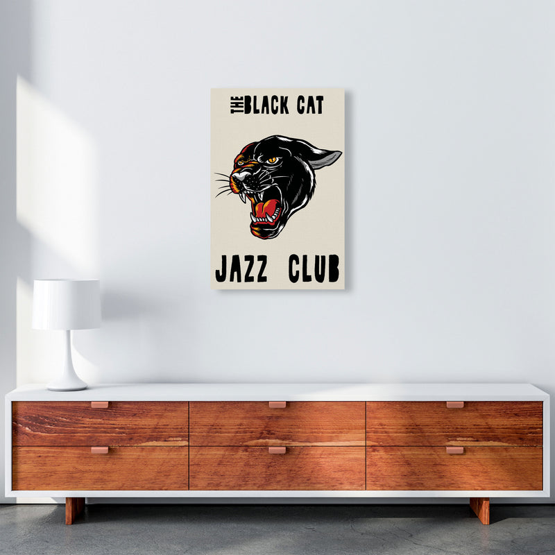 The Black Cat Jazz Club Art Print by Jason Stanley A2 Canvas