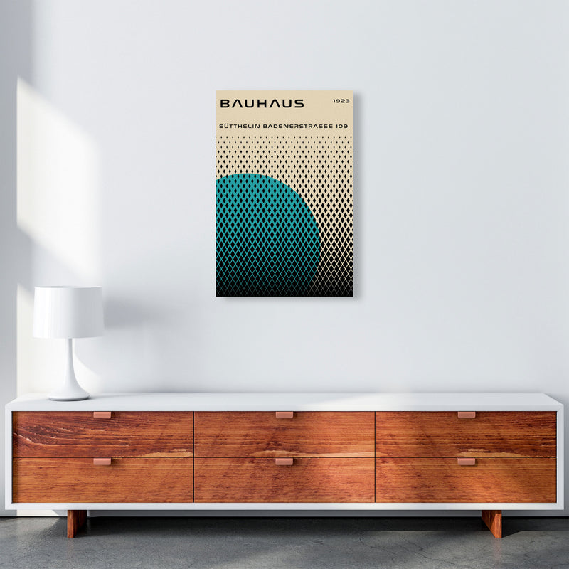 Bauhaus Geometric Teal Art Print by Jason Stanley A2 Canvas