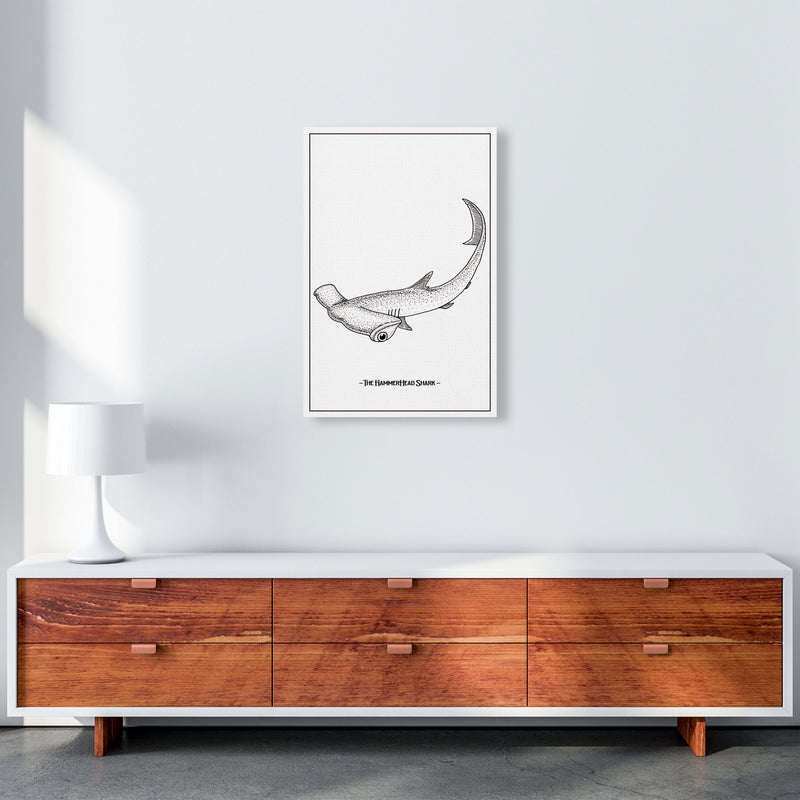 The Hammerhead Shark Art Print by Jason Stanley A2 Canvas