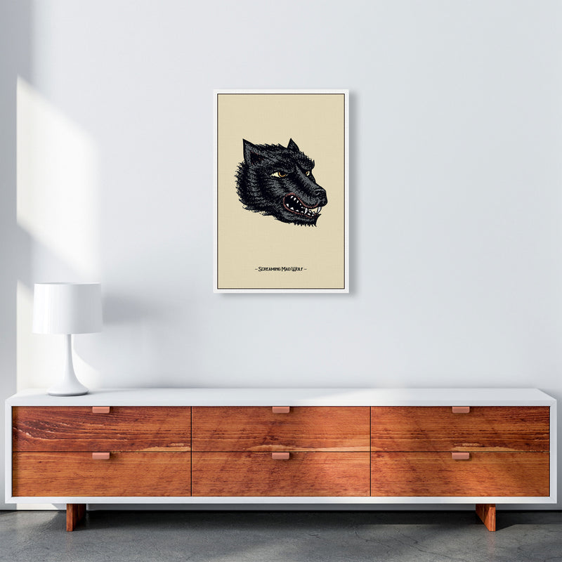 Screaming Mad Wolf Art Print by Jason Stanley A2 Canvas