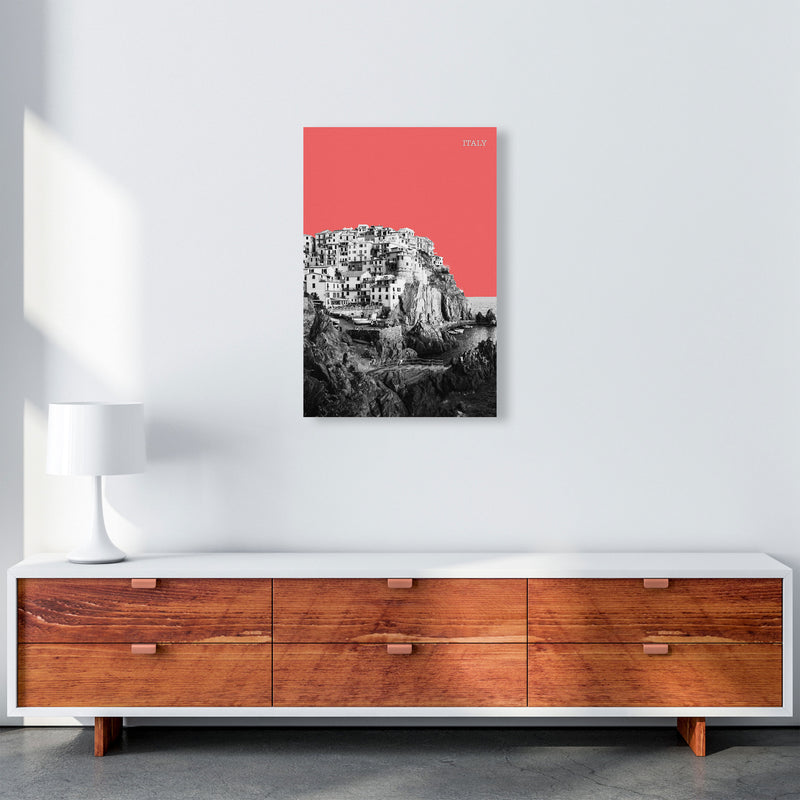 Halftone Italy Red Art Print by Jason Stanley A2 Canvas