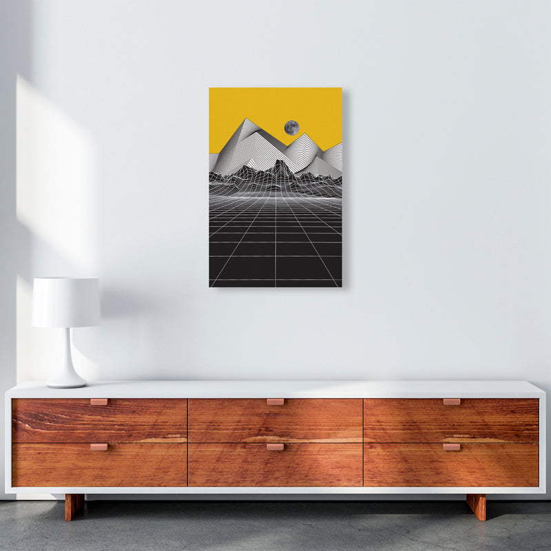 Moon Rise Yellow Art Print by Jason Stanley A2 Canvas