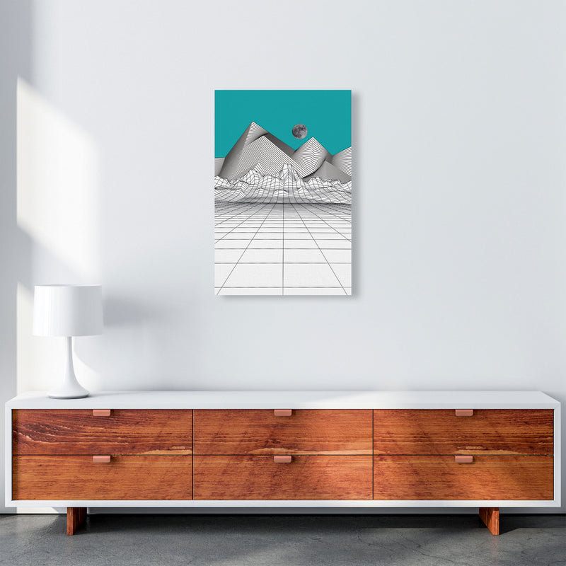 White Moon Rise Art Print by Jason Stanley A2 Canvas