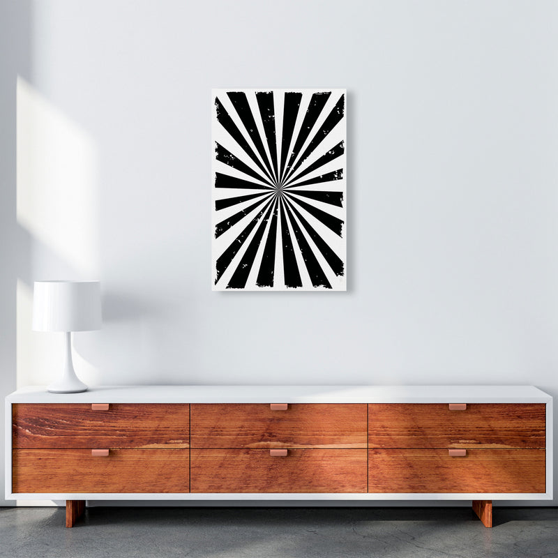 Black Sun Rays Art Print by Jason Stanley A2 Canvas