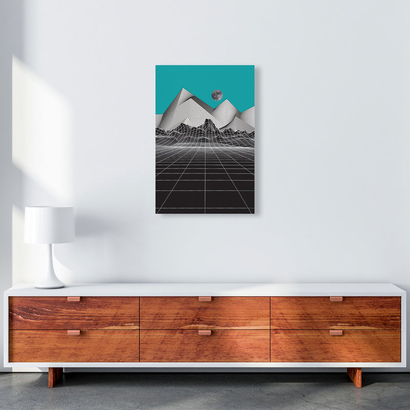 Moon Rise Blue Art Print by Jason Stanley A2 Canvas