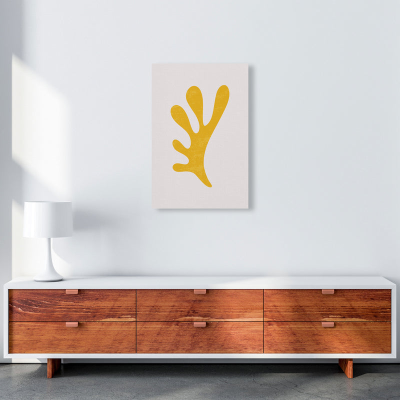 Abstract Yellow Algae Art Print by Jason Stanley A2 Canvas