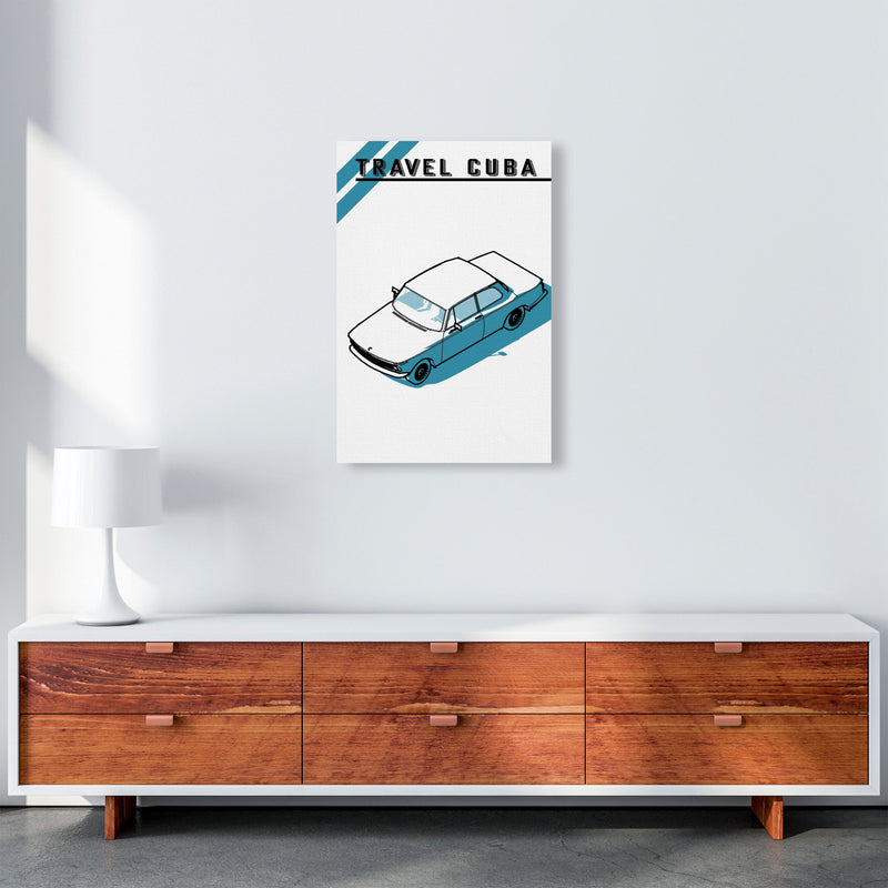 Travel Cuba Blue Car Art Print by Jason Stanley A2 Canvas